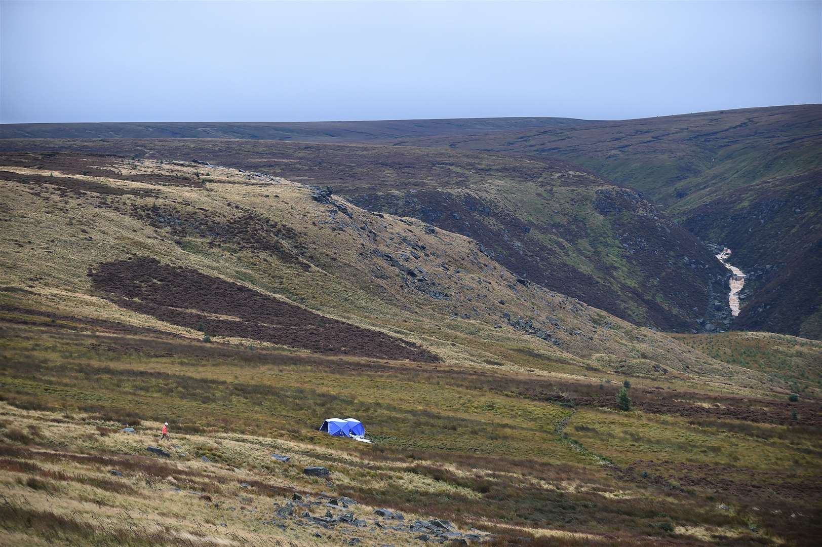 Police tents on Saddleworth Moor (Peter Powell/PA)