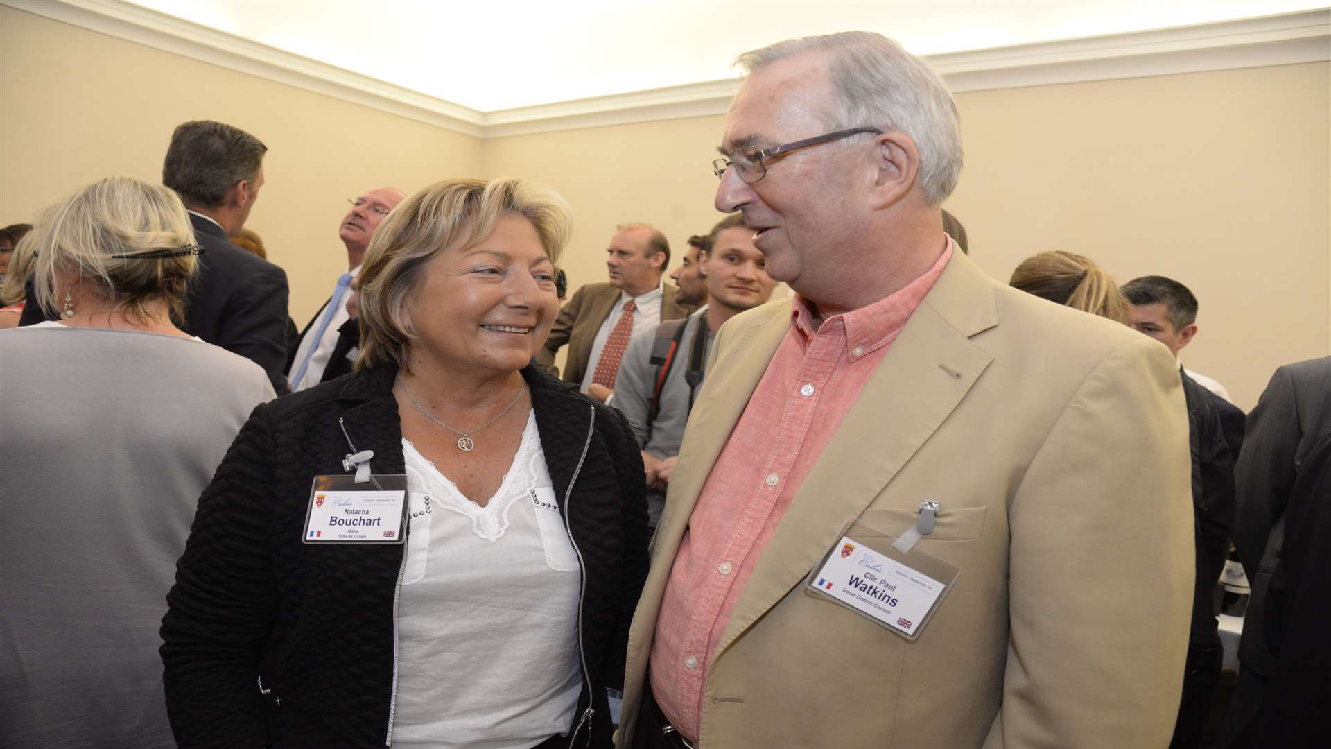 Mayor of Calais Natacha Bouchart and Dover council leader Cllr Paul Watkins