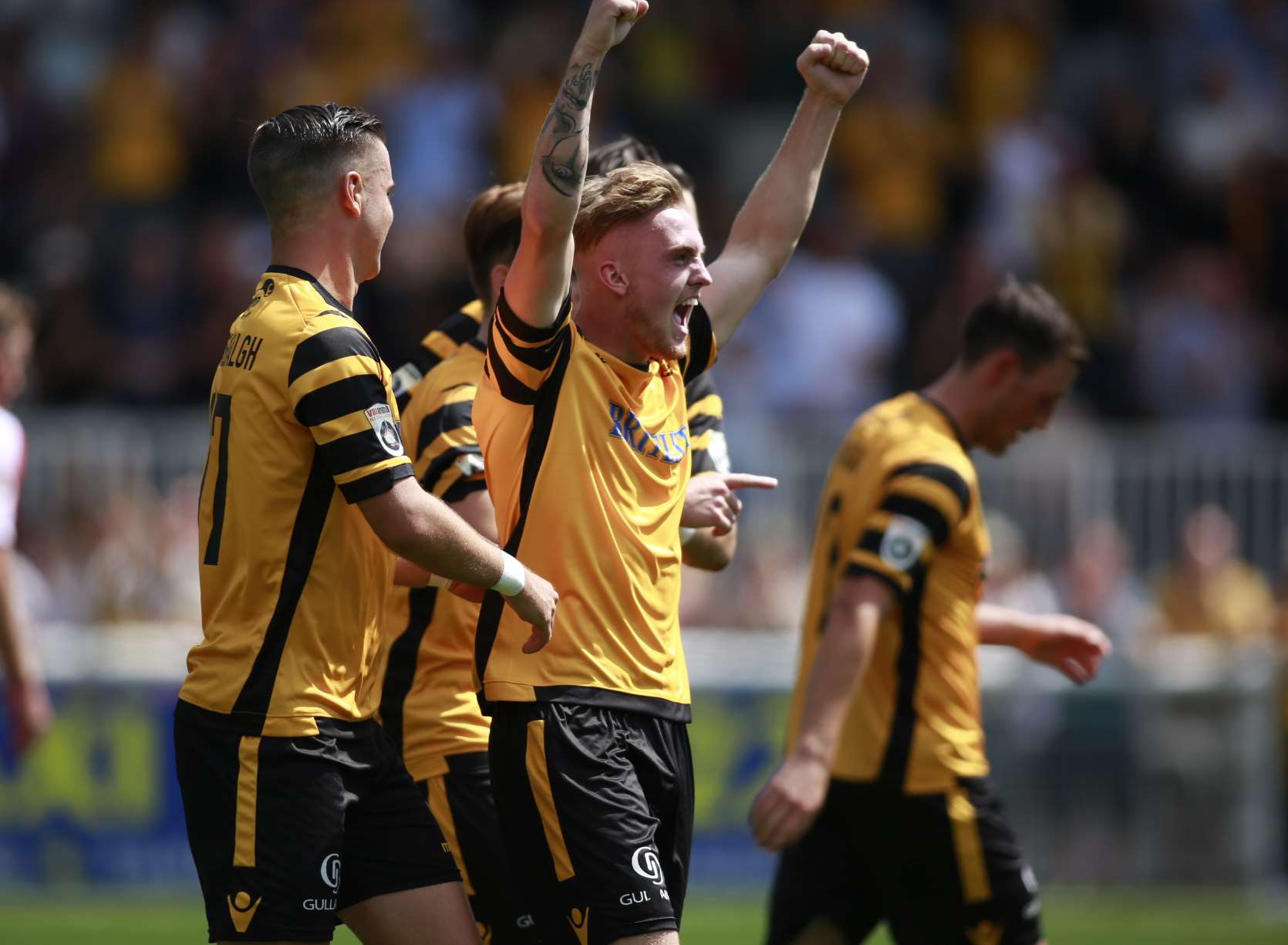 Bobby-Joe Taylor celebrates giving Maidstone the lead Picture: Martin Apps