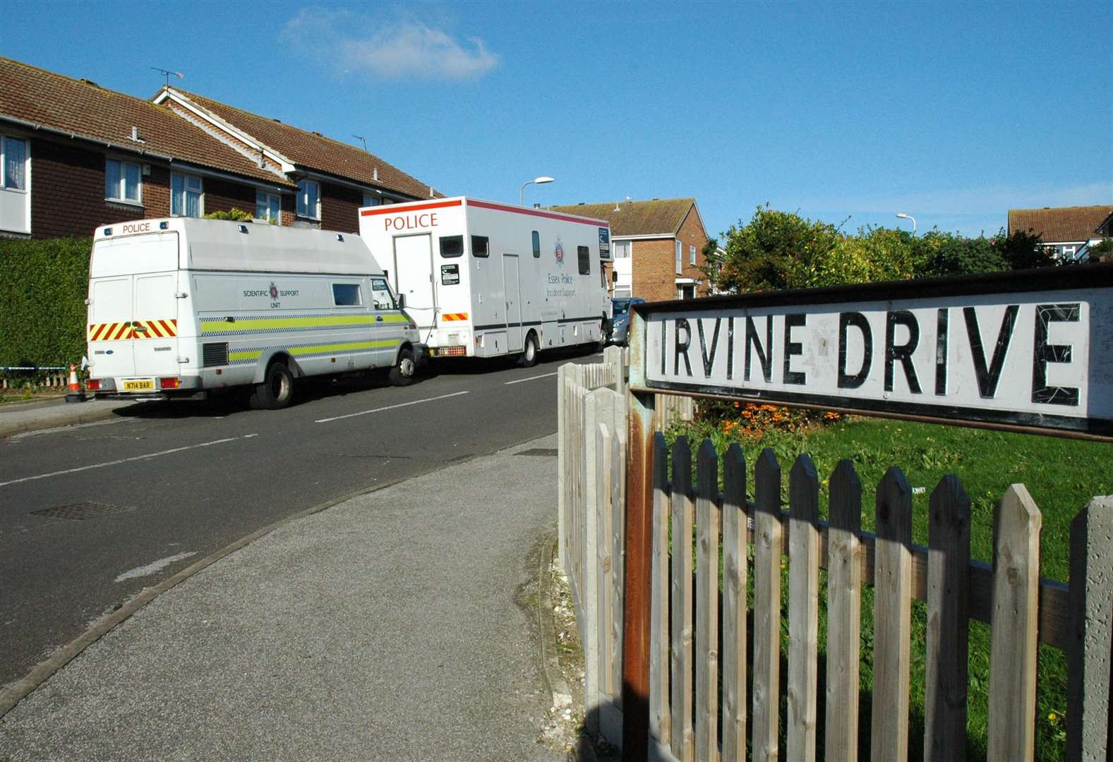 Police investigating Tobin’s house in Margate. Picture: Nick Evans