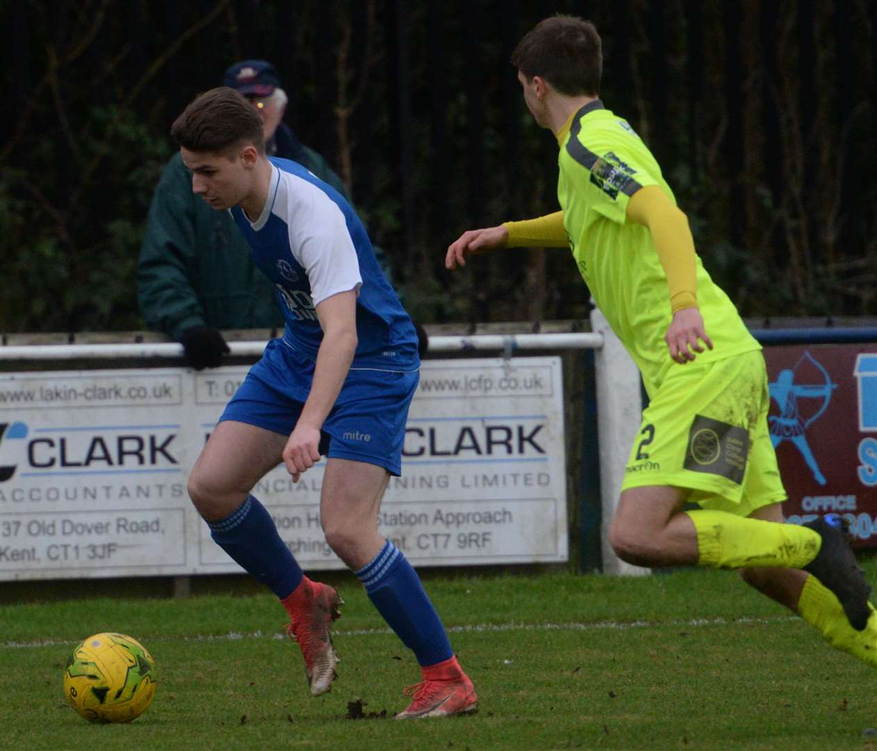 Jake Embery in action for Herne Bay Picture: Chris Davey