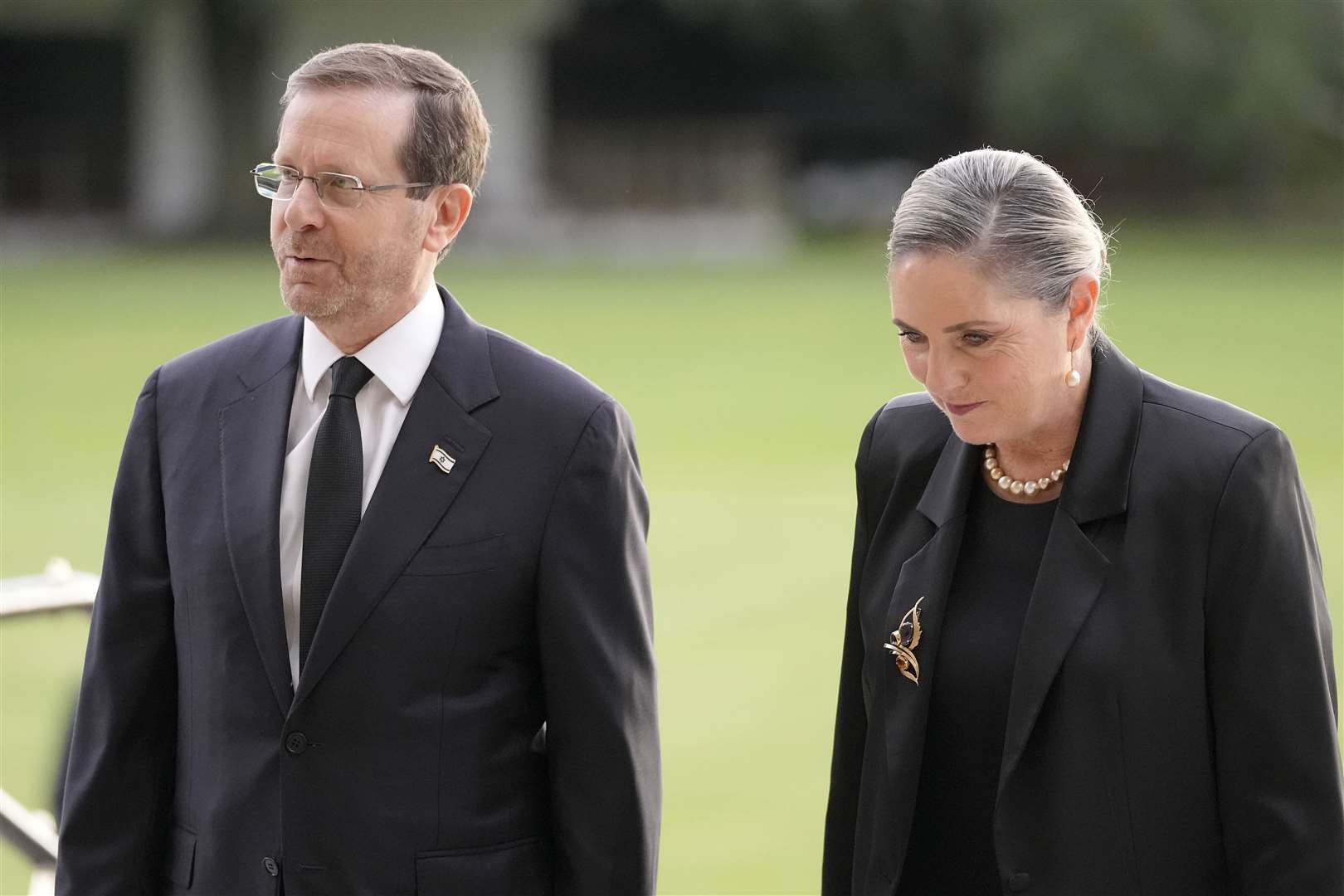 Isaac Herzog with his wife Michal (Markus Schreiber/PA)