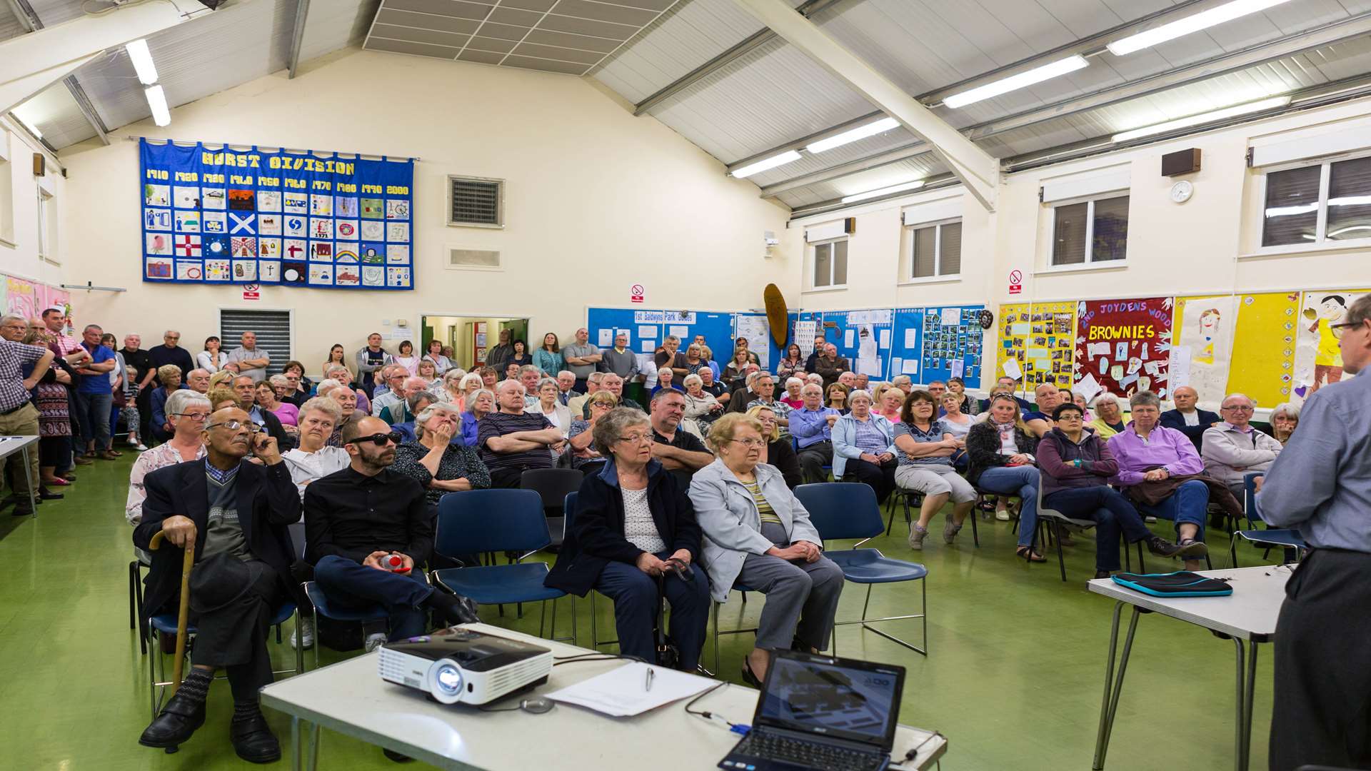 People arrived in droves at the Scout and Guides hut in Eden Road, Joydens Wood, for a meeting during the public consultation of the plan for a 70-bedroom care home