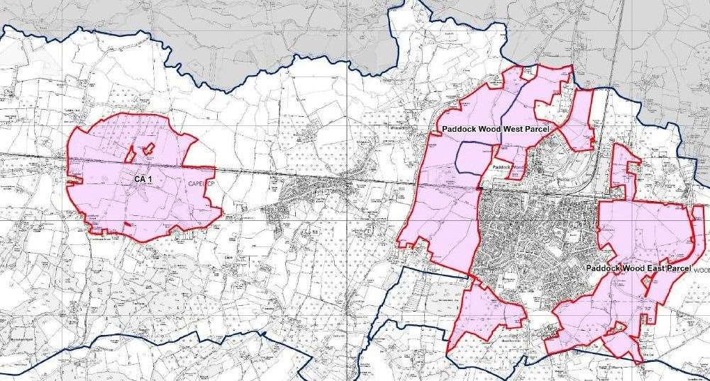 The Local Plan map showing the proposals