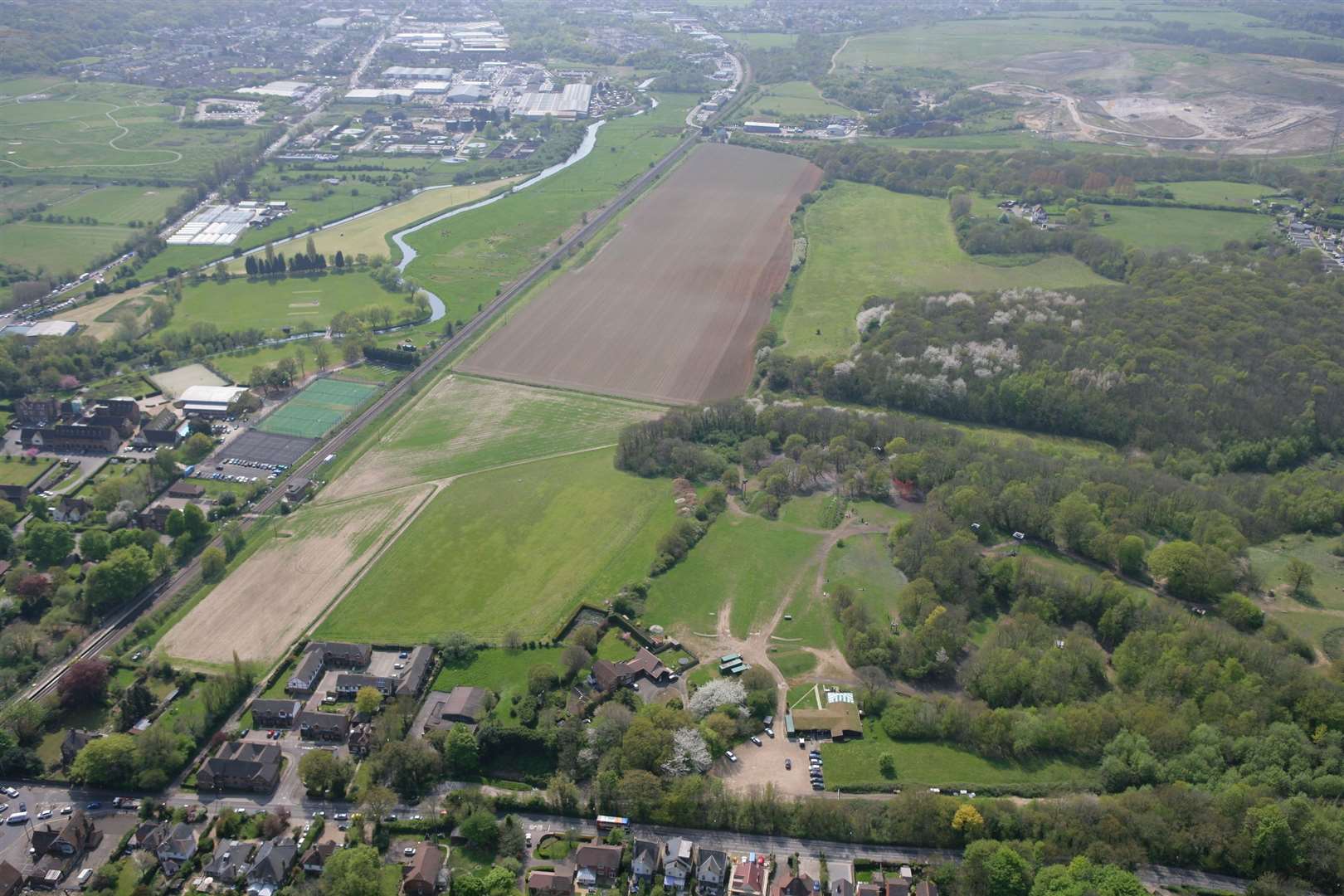 An aerial view of the site in Sturry, on the outskirts of Canterbury. Picture: Martin Apps