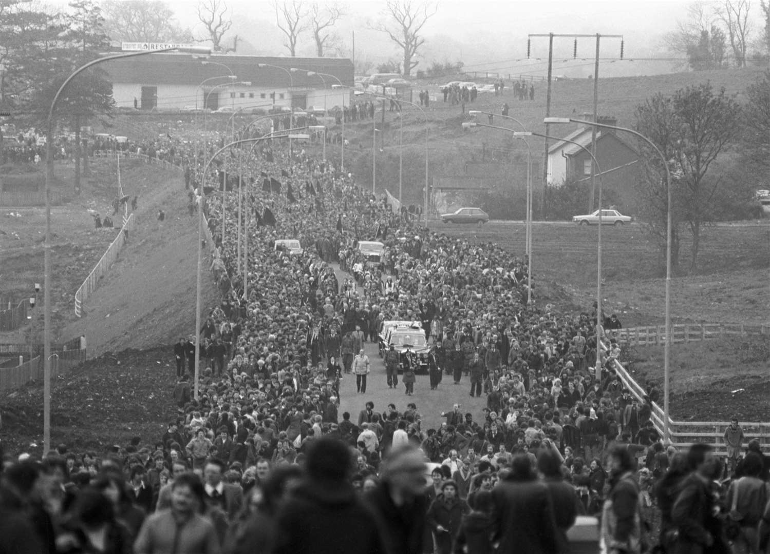 The funeral procession of IRA hunger striker Bobby Sands (PA)