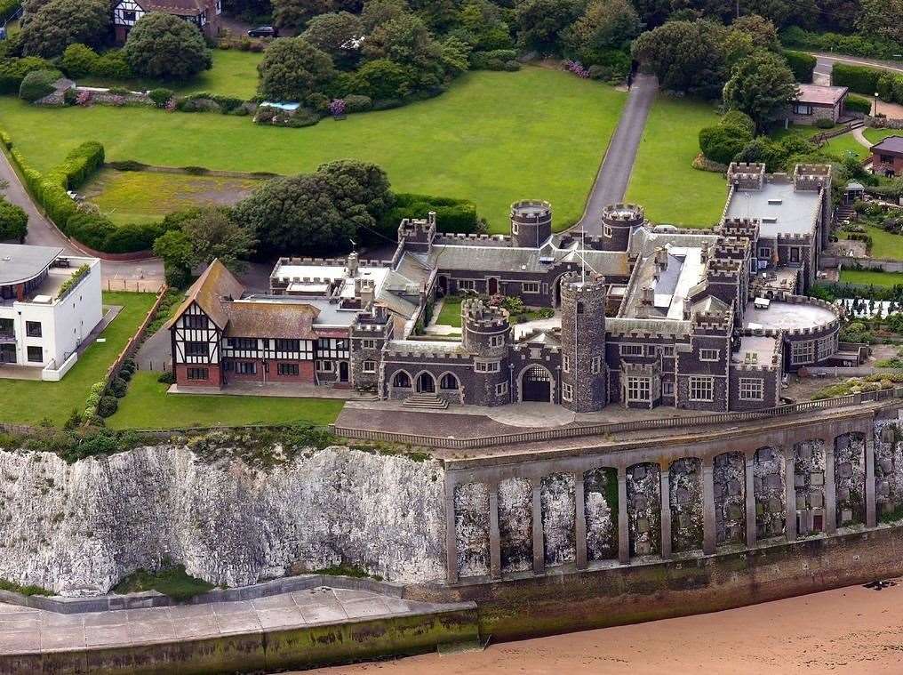 The three-bed flat, is in a castle which was previously an upmarket hotel in the 1930s. Picture: Zoopla