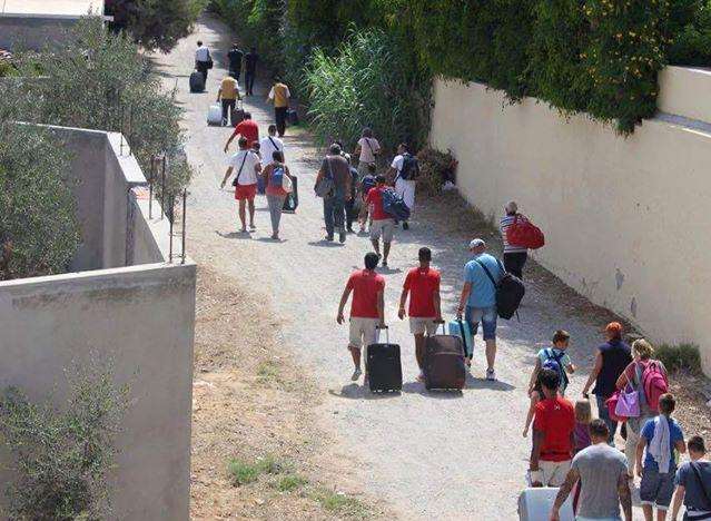 Tourists believed to be leaving the resort. Picture: Souhaila Baccouche