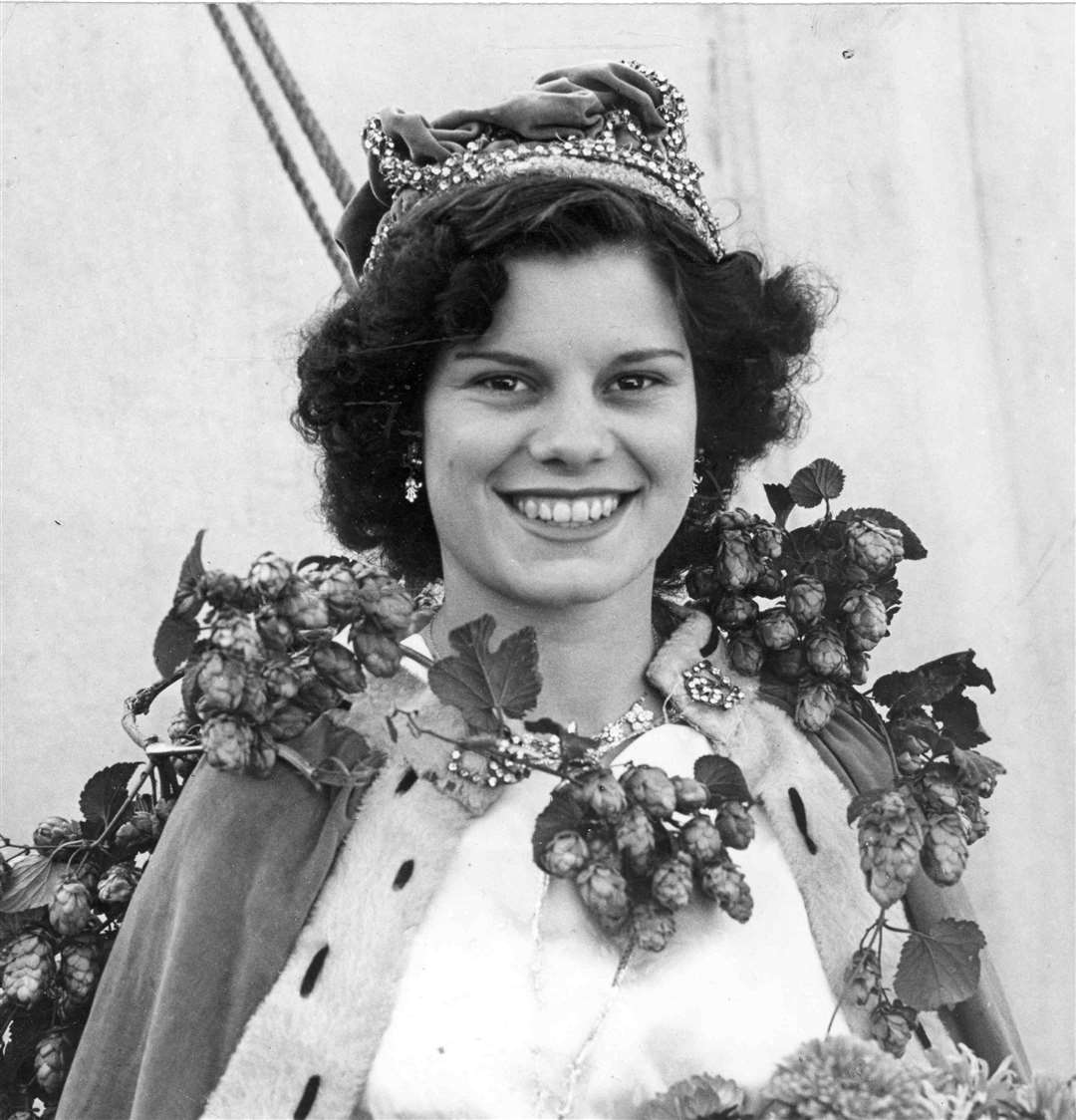 Mrs Barbara Taylor, of Sittingbourne, was the 1950 winner of the Kent Hop Queen Competition, organised by the Kent Messenger