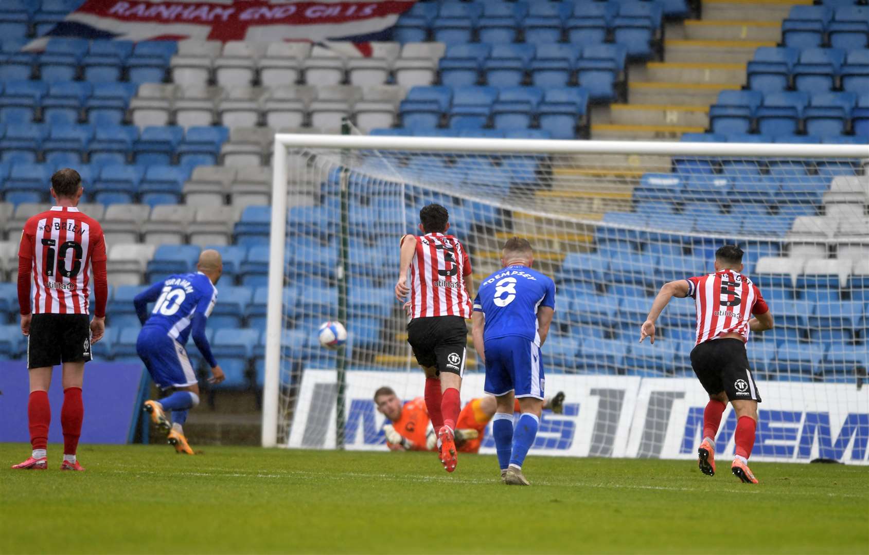 Jordan Graham had a penalty saved when Gillingham met Sunderland earlier this season Picture: Barry Goodwin