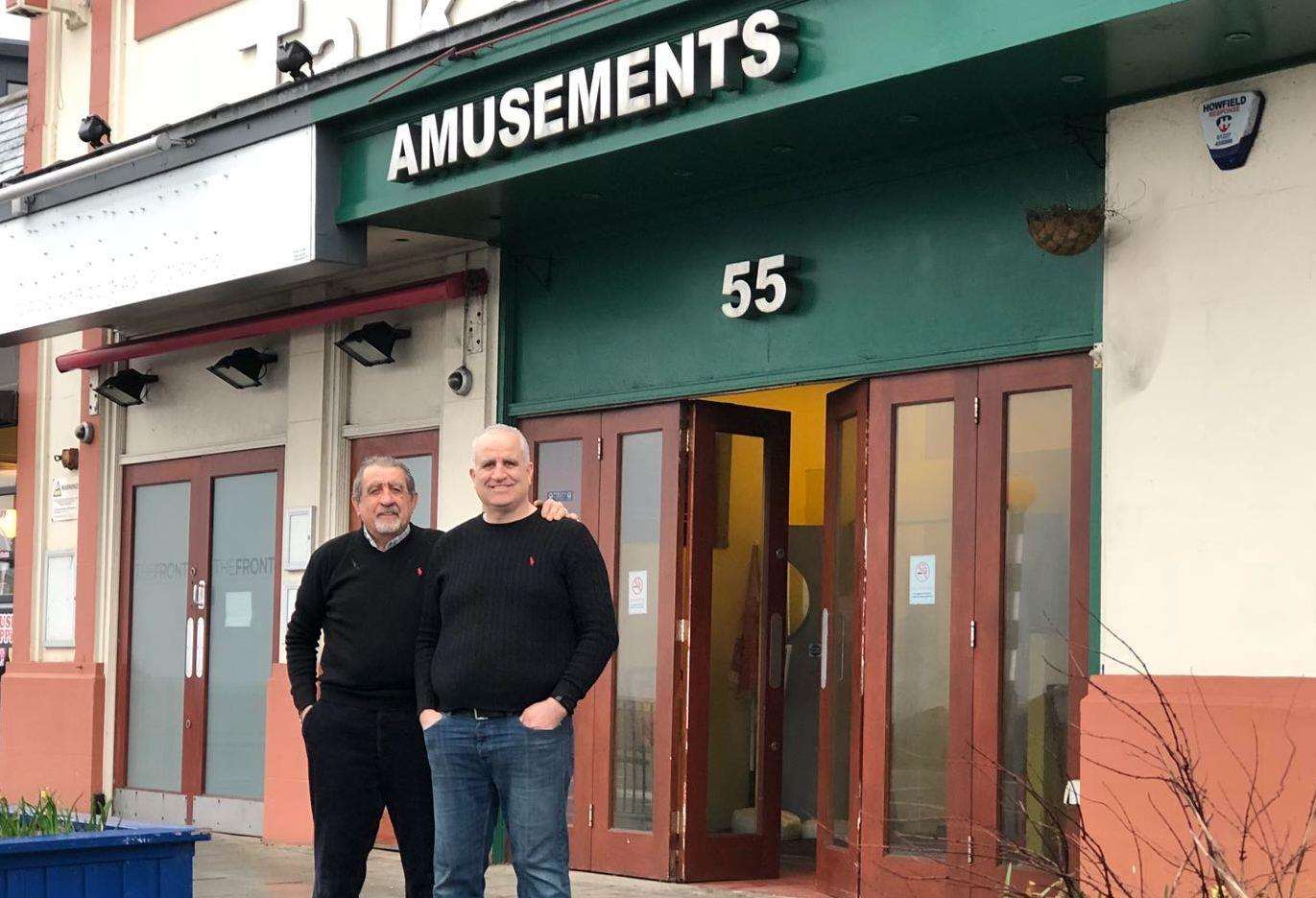 Michael Khouri outside the Talk of the Town with his brother and business partner, Abe Khouri