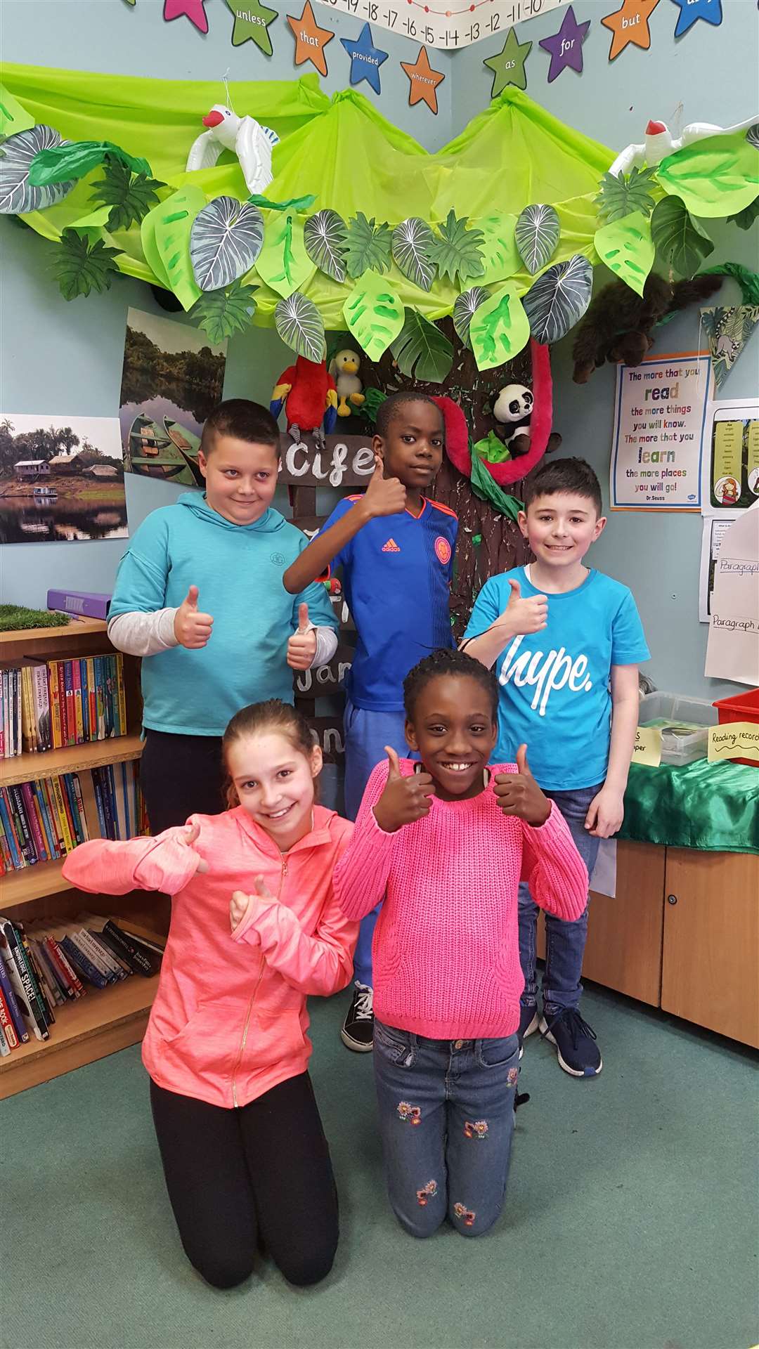 Pupils from Temple Mill Primary School, in Strood, held a bold and bright dress day for charity (32293526)