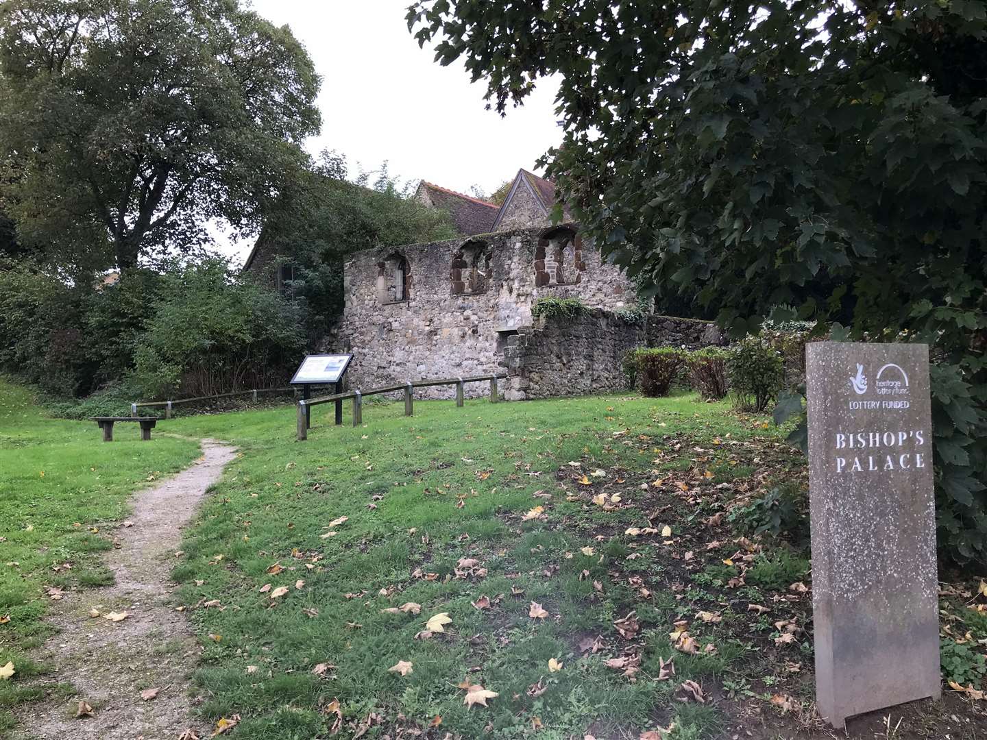 The Bishop's Palace is a national ancient monument in the village of Halling