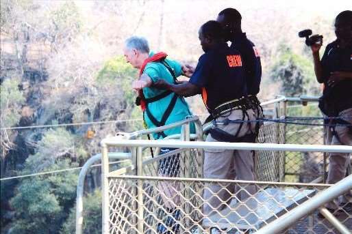 Ray Taylor completed the jump in aid of the Heart of Kent Hospice