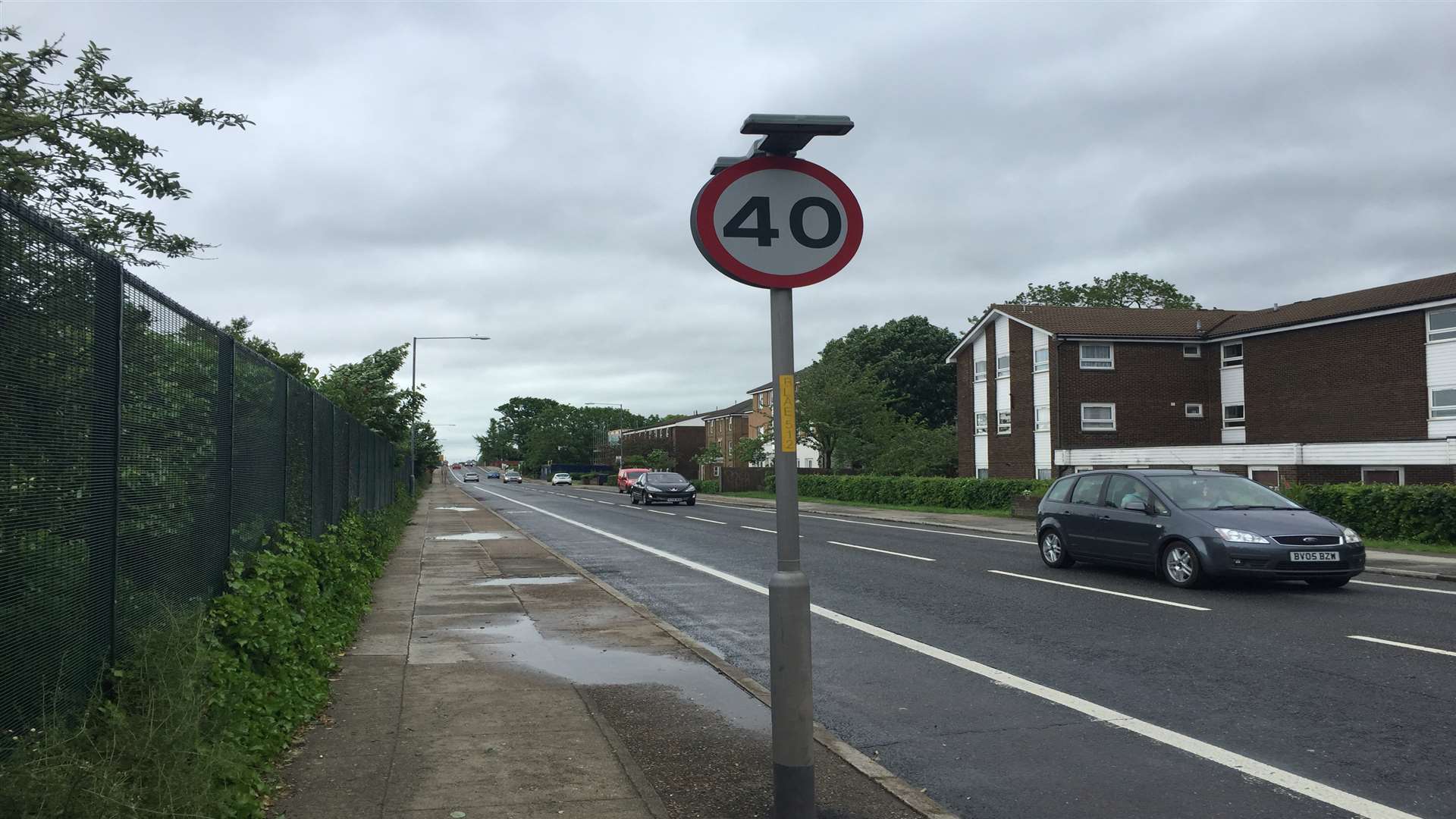 London Road, Northfleet, at the spot where the collision took place