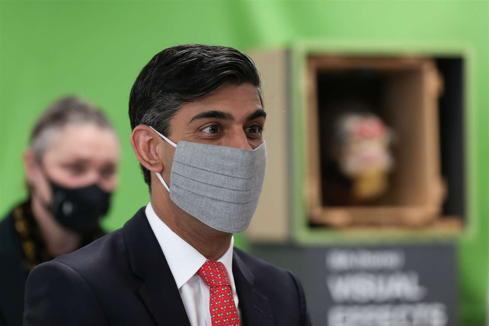 Chancellor of the Exchequer Rishi Sunak on a local election campaign visit to the Northern School of Art in Hartlepool (Lee Smith/PA)