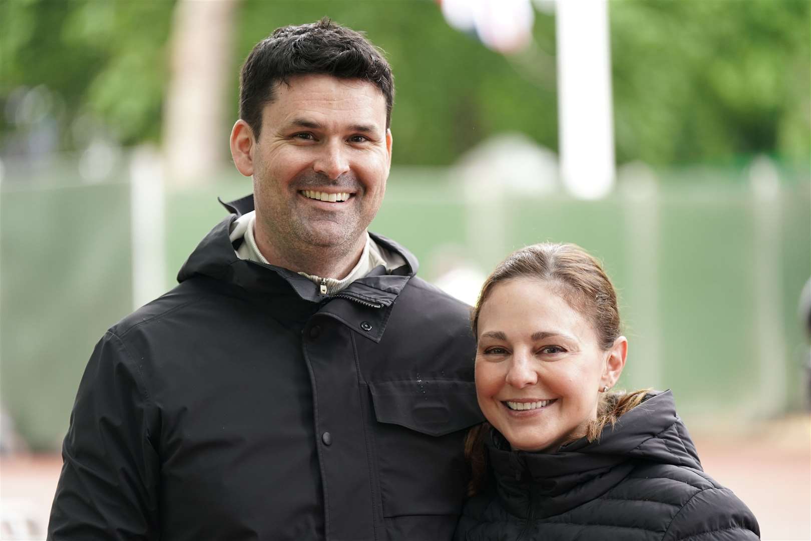 Pat and Angie Hart, from Canada, on The Mall (Aaron Chown/PA)