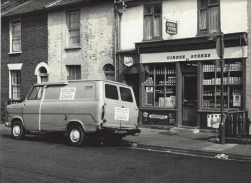 A sweet shop owned by the Virdee family in Cutmore Street in 1968