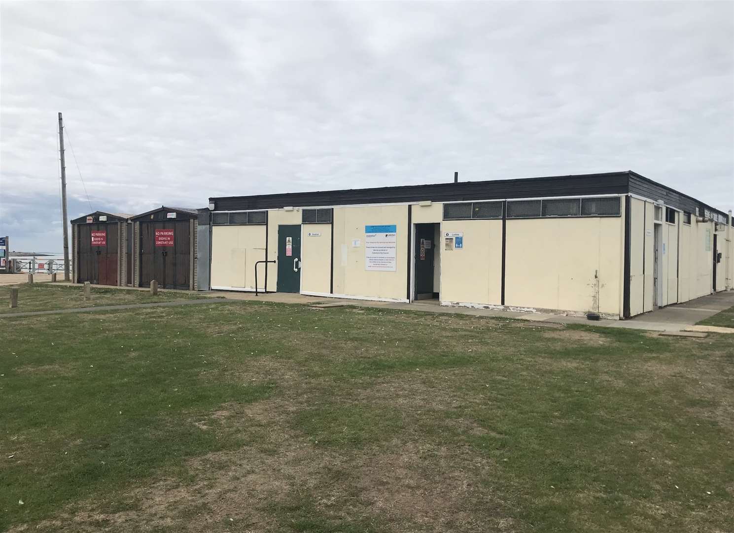 The toilet block building also plays host to the Herne Bay Table Tennis Club