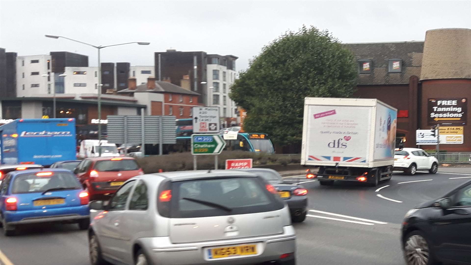 Traffic on the Maidstone bridge system this morning