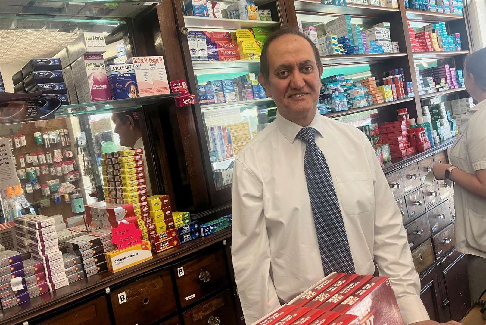 Ferride Karson at his pharmacy in Medway