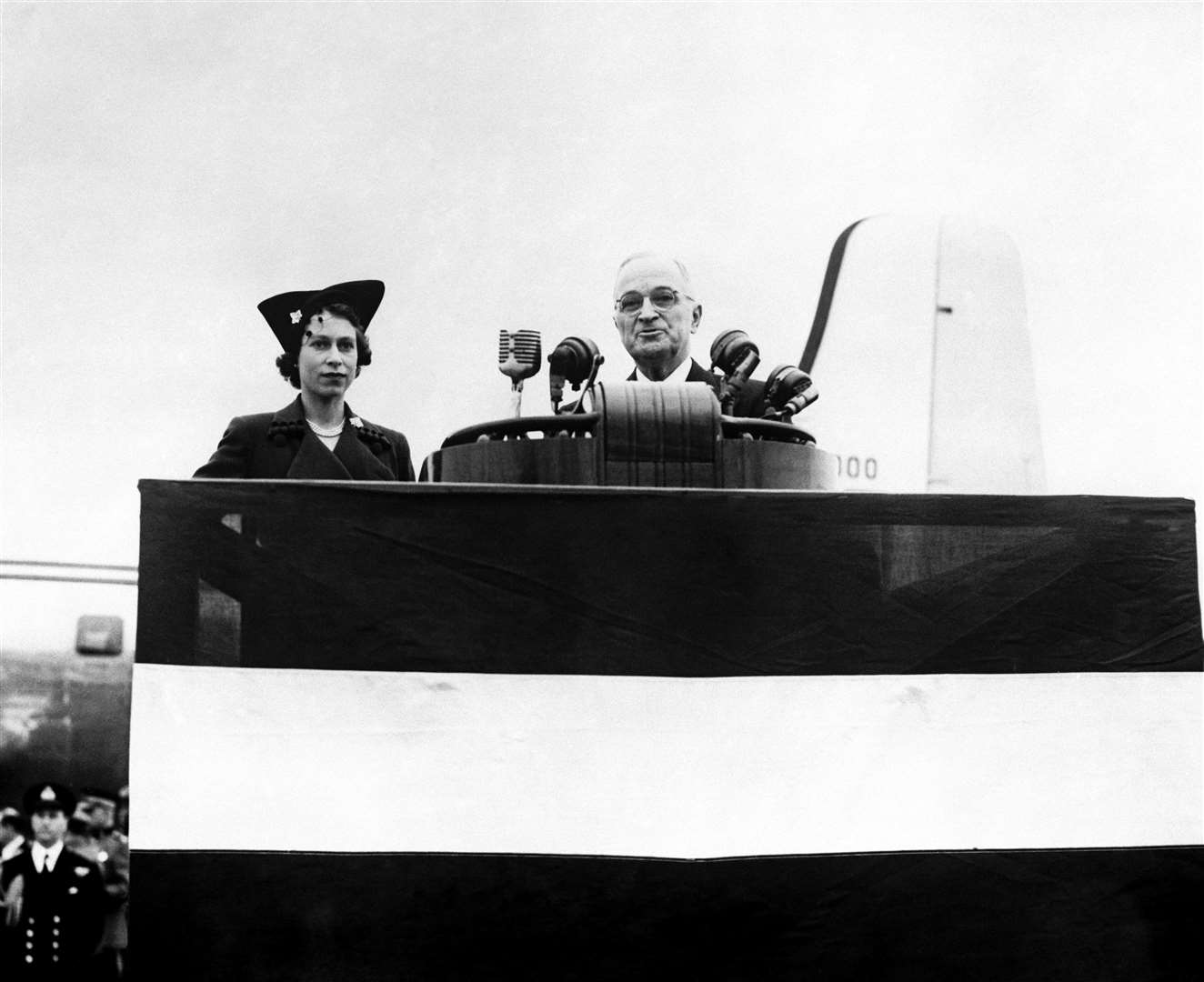 President Truman welcoming Princess Elizabeth to Washington DC (PA)