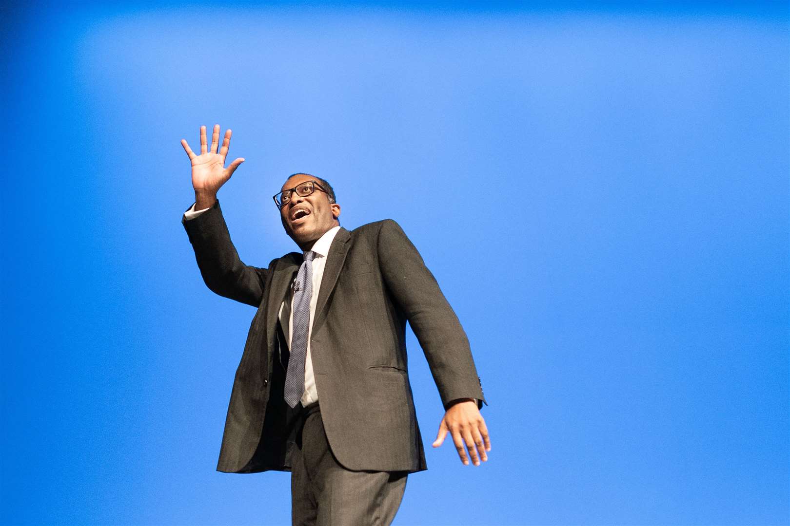 Chancellor of the Exchequer Kwasi Kwarteng after delivering his speech to party members at the Tory conference (Stefan Rousseau/PA)