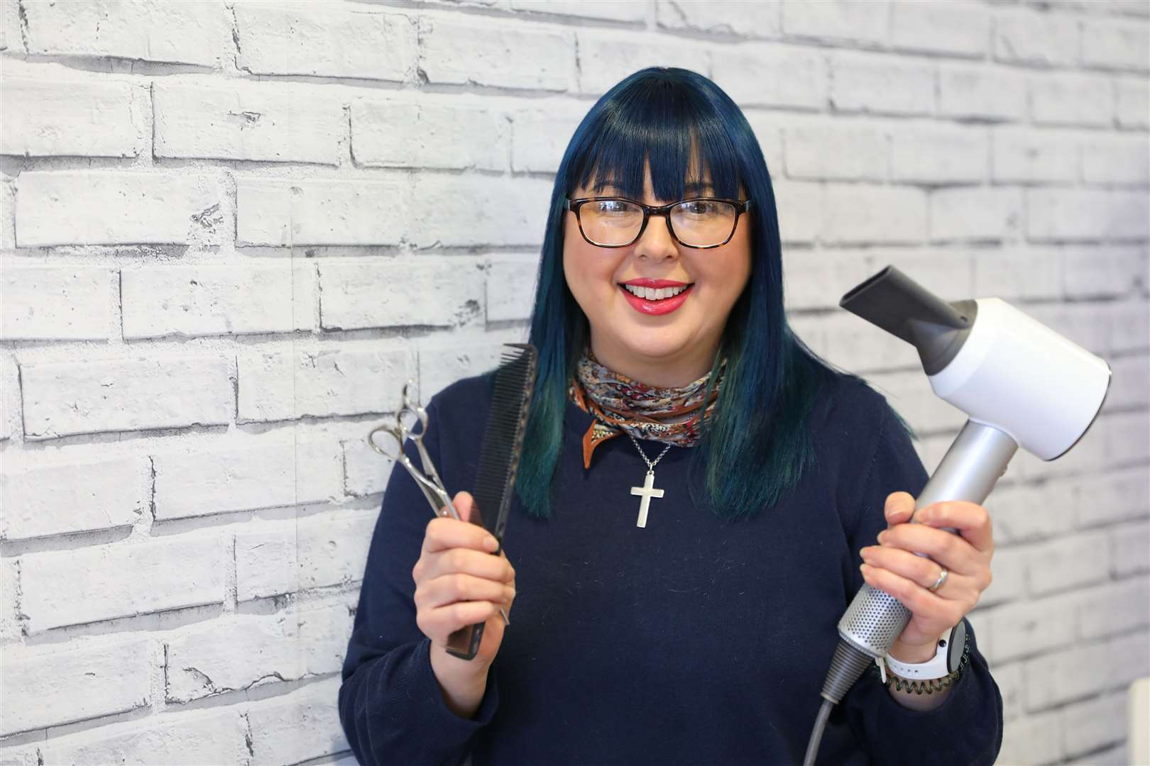 Anthea Mitchell is training to be a vicar while running a salon. Picture: Andy Jones