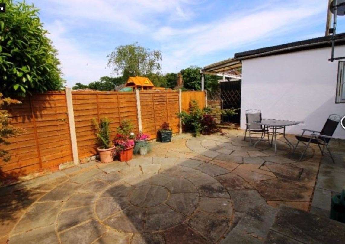 Allyson Halls' bungalow garden in London Road, West Kingsdown, before the extension. Photo: Allyson Halls