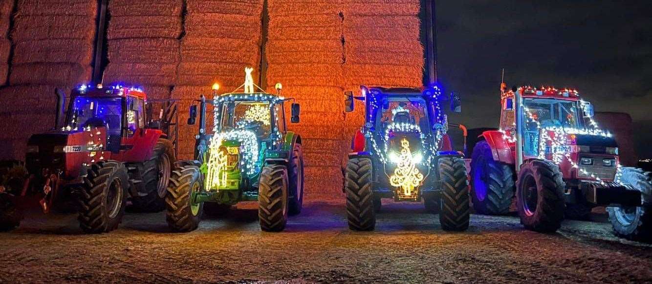There were 40 tractors as well as articulated lorries and a classic fire engine on the Hoo Christmas Tractor Run. Photo credit: Luke Challinger