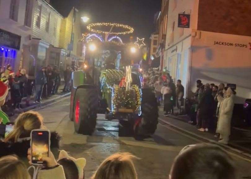 Farmers honked their horns for those watching in Cranbrook. Picture: Nigel Wood