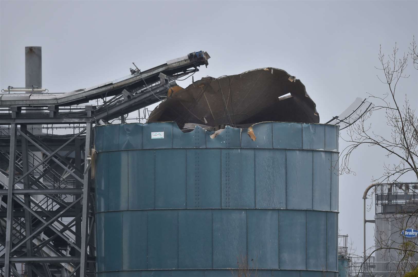 The scene in Avonmouth (Ben Birchall/PA)