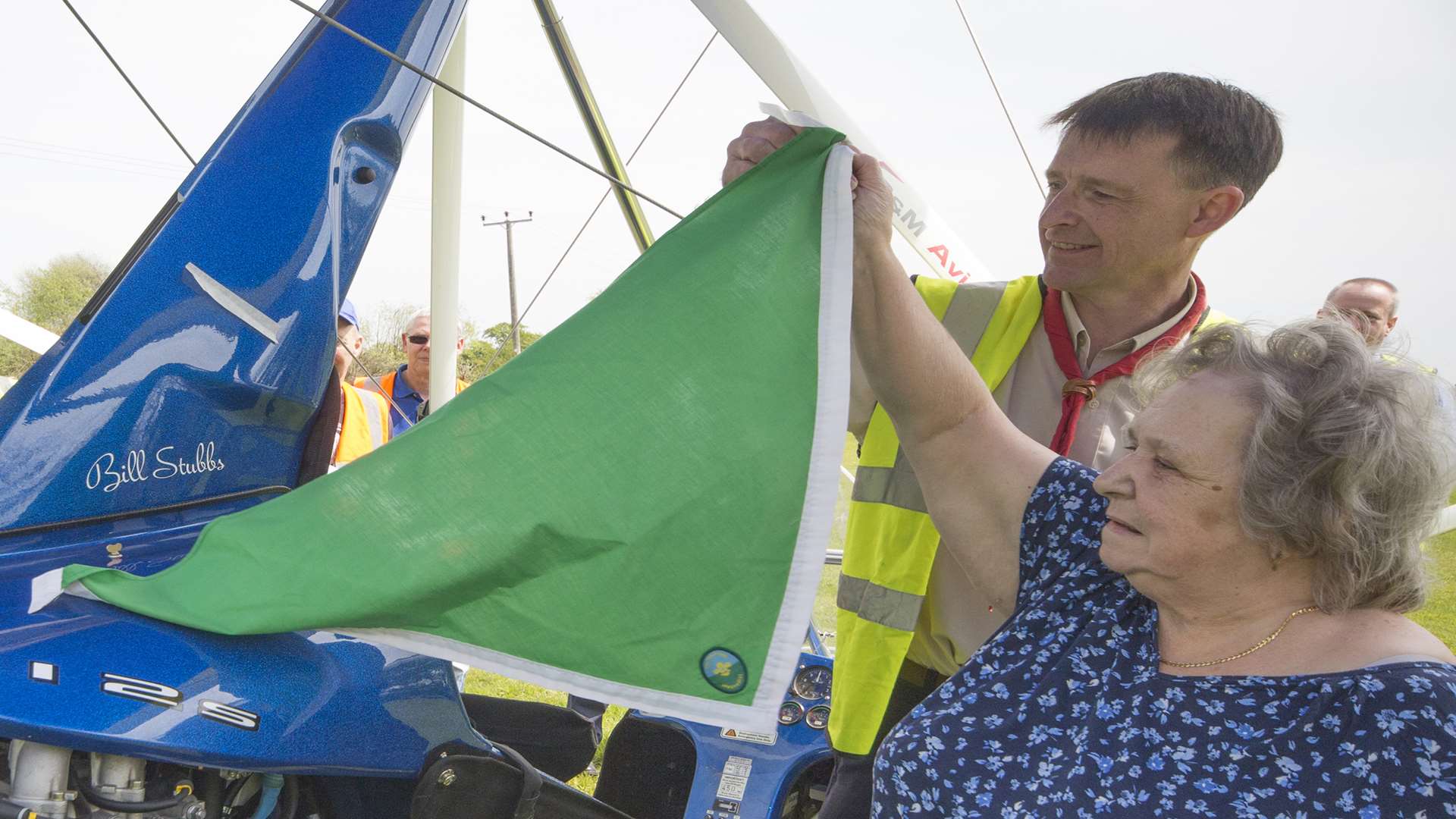 Brenda Stubbs unveils the new microlight