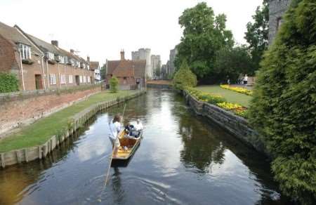 That's the way to do it: punters in Canterbury. File picture