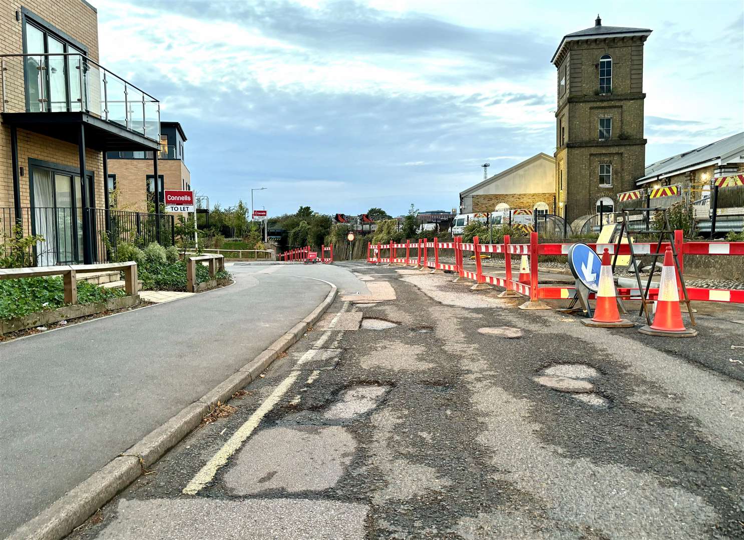 Newtown Road in Ashford shut for more than six weeks on July 22 while electrical cables were laid - but no potholes were filled