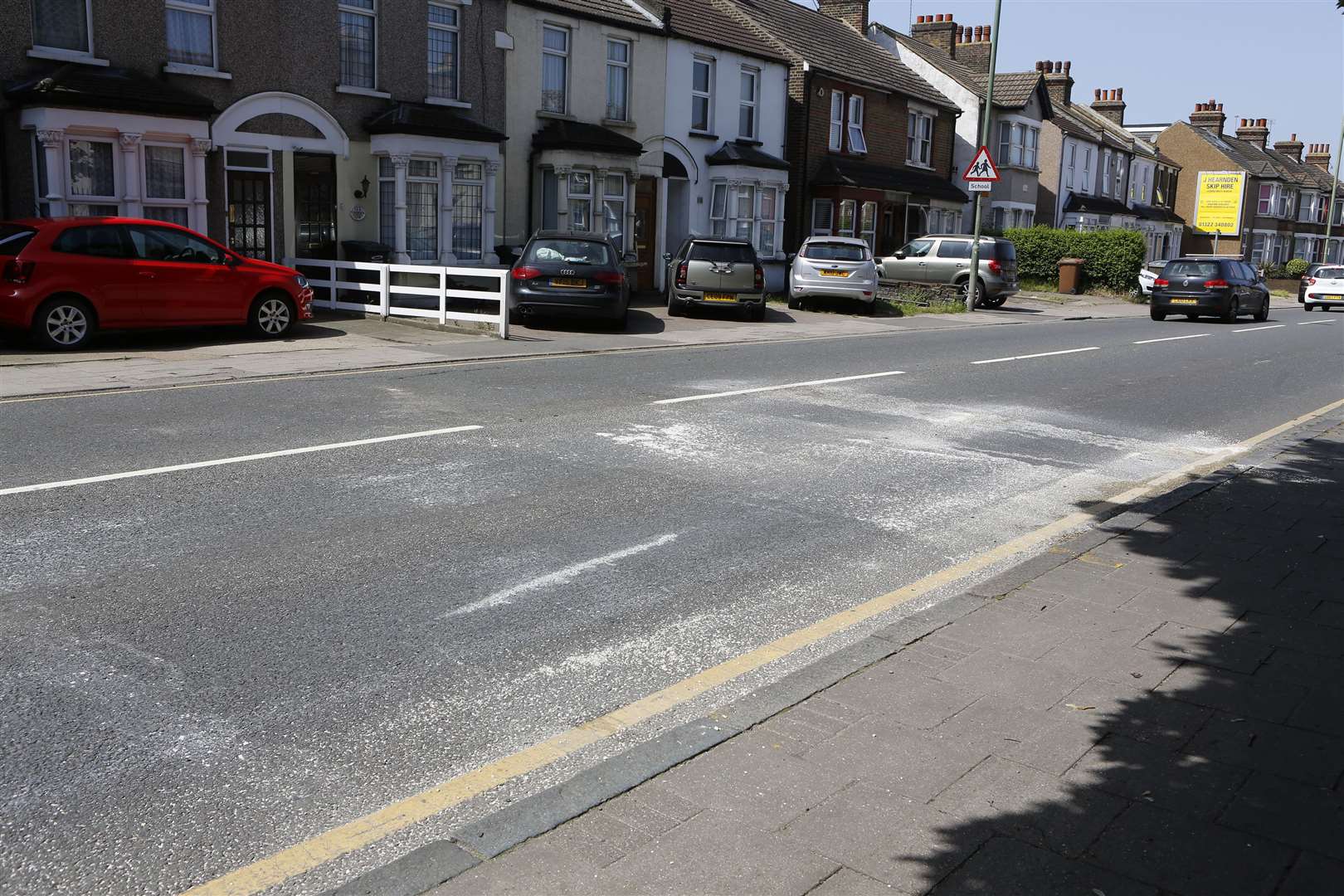 A police cordon was put in place after the crash in Dartford