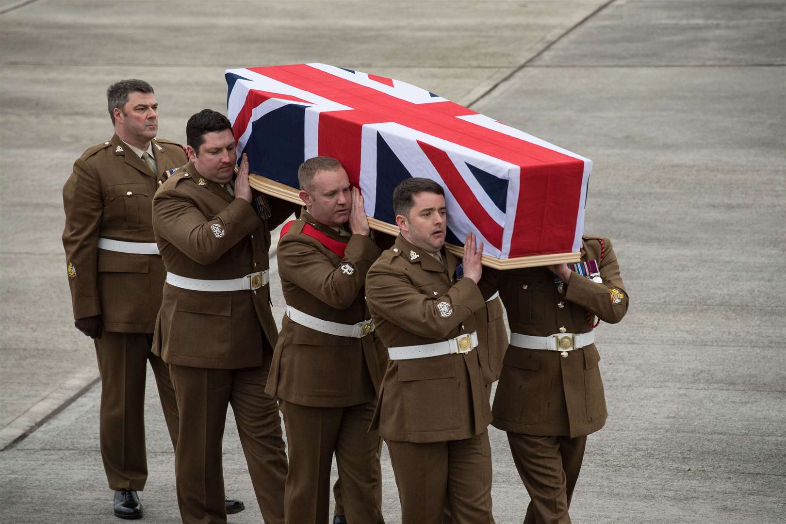 Captain Dean Sprouting’s body was repatriated back to the UK in February 2018 (Corporal Donald Todd/Ministry of Defence/PA)