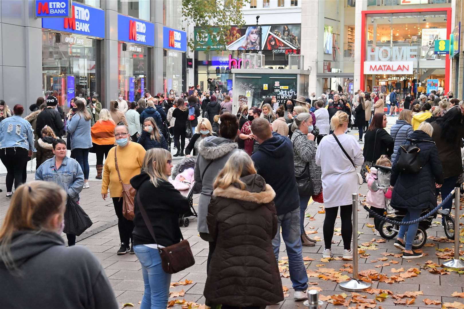 Shoppers in central Cardiff (Ben Birchall/PA)