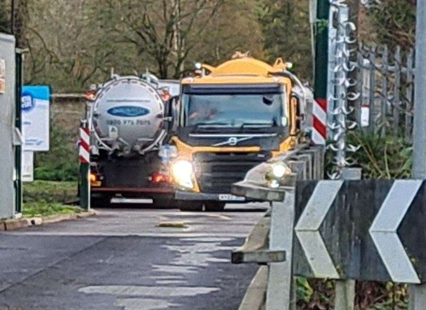 Lorries are regularly seen at Ashford Wastewater Treatment Works in Kinney’s Lane, Kennington, where Southern Water has spent £4.3m on upgrades