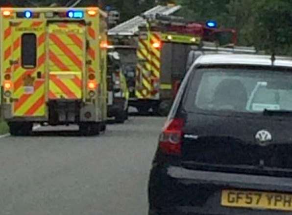 Police at the scene of the fatal crash in Cranbrook Road.