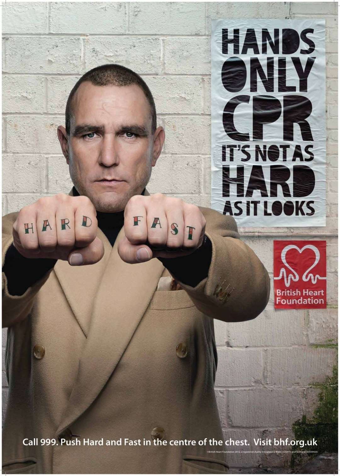 The hands-only CPR campaign led by Vinnie Jones in 2012 (BHF/PA)