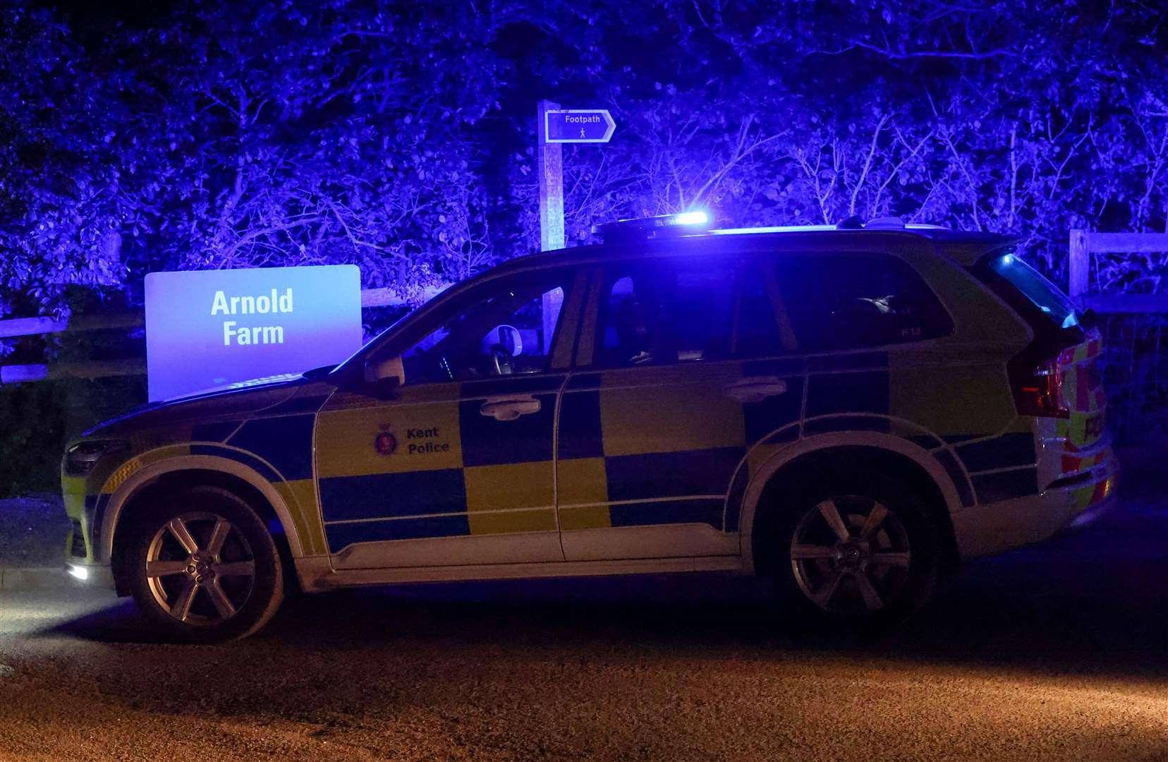 Police at Arnold Farm in Langley, Maidstone. Picture: UKNIP