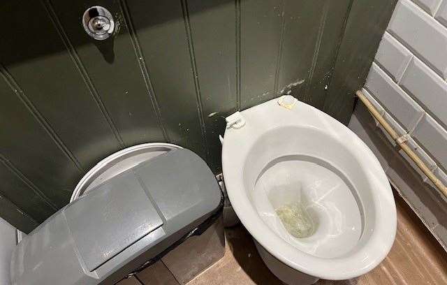 The toilet visited by Mrs SD had been separated from its seat and, like the gents, was in need of some strong bleach and more than a little elbow grease