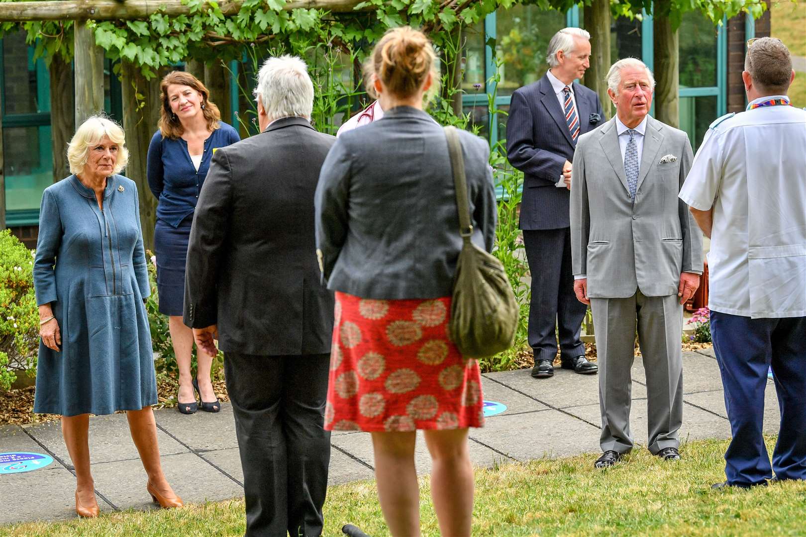 Charles chatted to a range of health and care workers when he visited Gloucestershire Royal Hospital (Ben Birchall/PA)