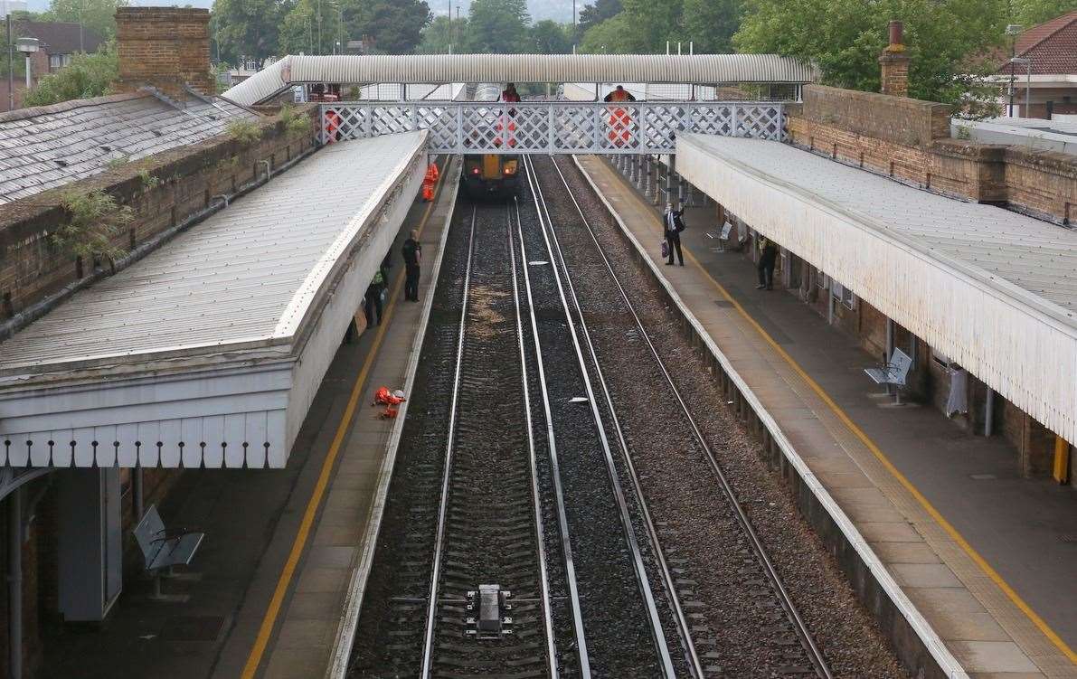 Emergency services were called to Beckenham Junction after a person was hit by a train. Picture: UKNIP