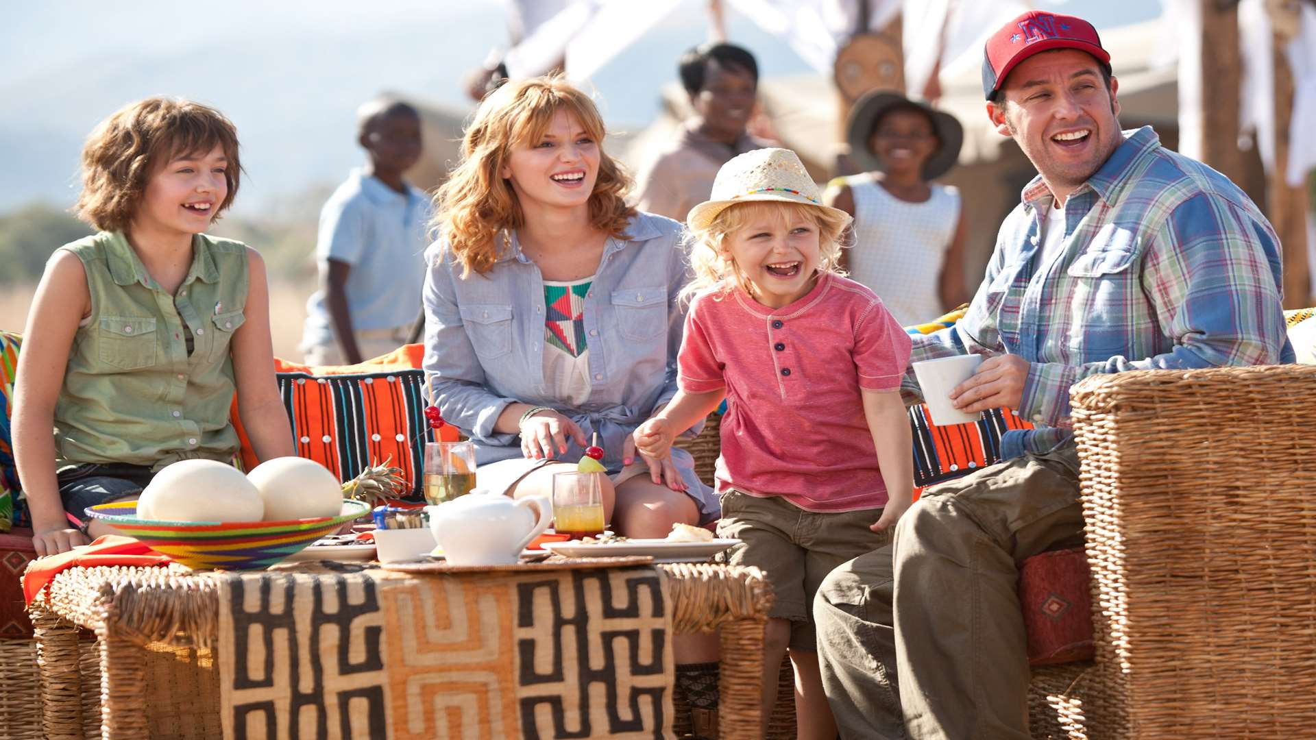 Adam Sandler as Jim and Annabella Thorne as Hilary in Blended. Picture: PA Photo/Warner Brothers