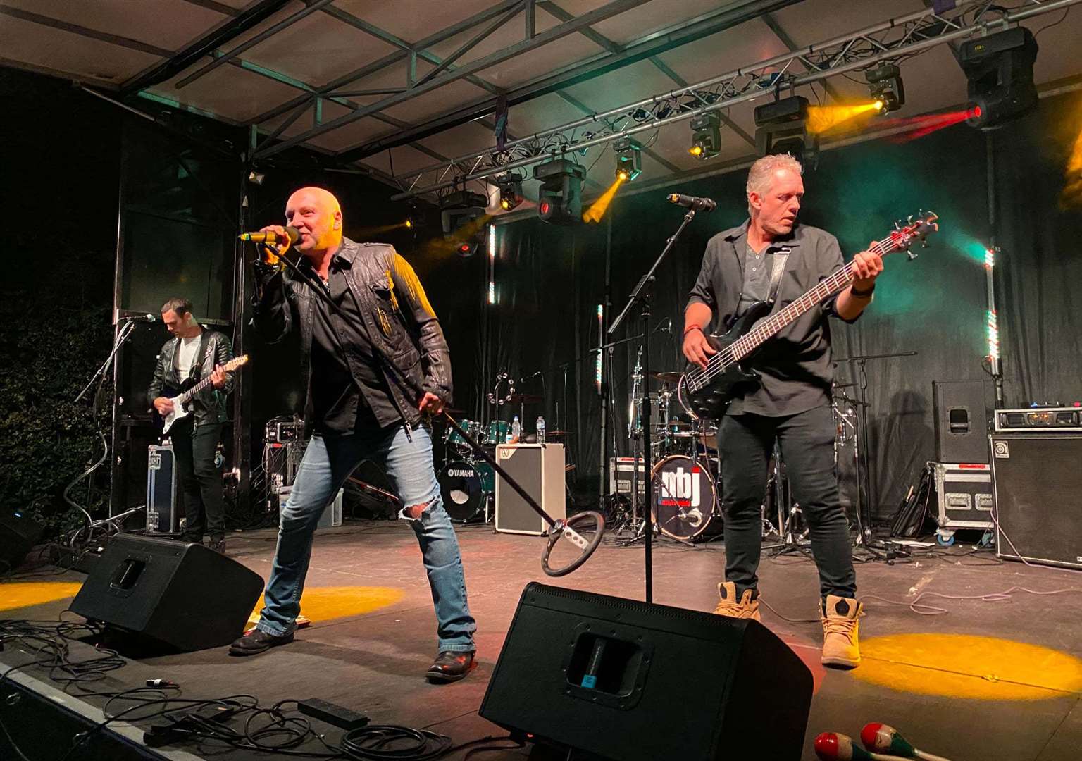 Marylebone Jelly at the drive-in concert at the Woodstock, Sittingbourne, on Saturday. Picture: Nikki Hale