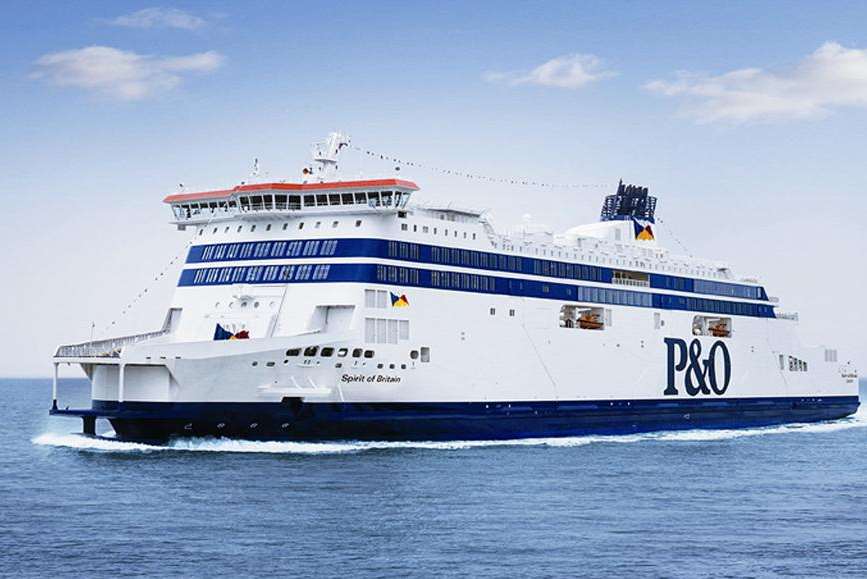 A P&O ferry crossing from Dover