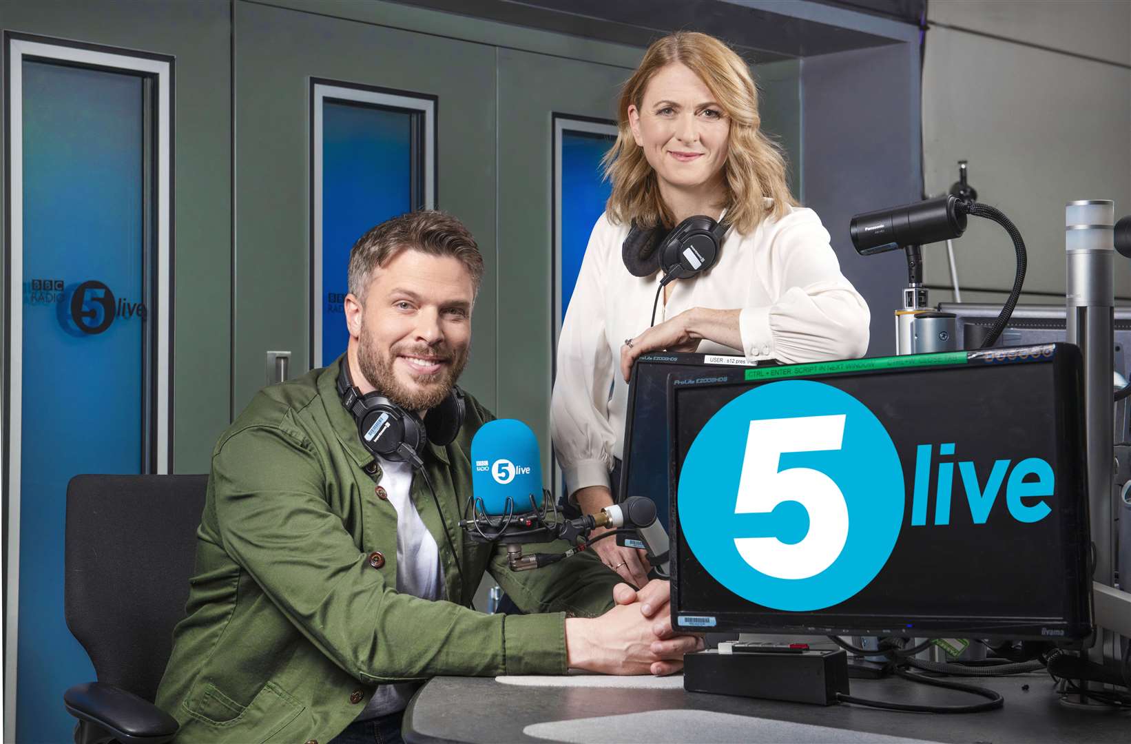 5 Live Breakfast presenters Rick Edwards and Rachel Burden (5 Live/BBC/PA)