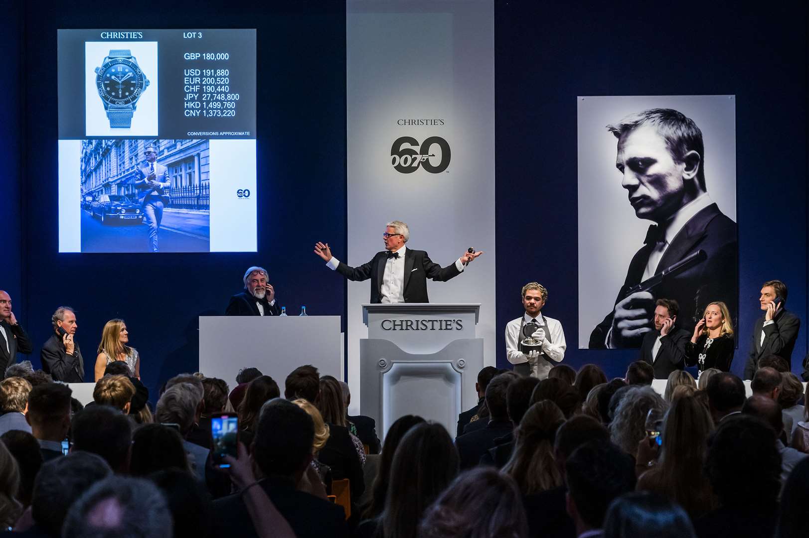 The auctions comprised a total of 61, featuring vehicles, watches, costumes, props, and posters, spanning the 25 Bond films to date (Christie’s Images/PA)